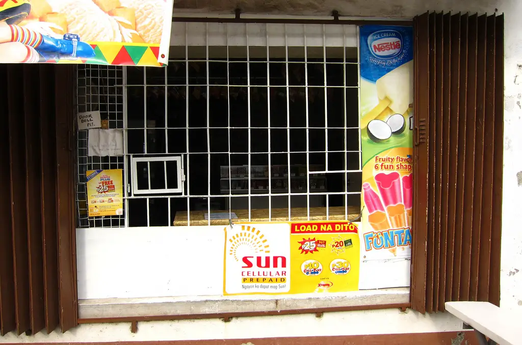 Failed business: An empty sari-sari store in the Philippines.