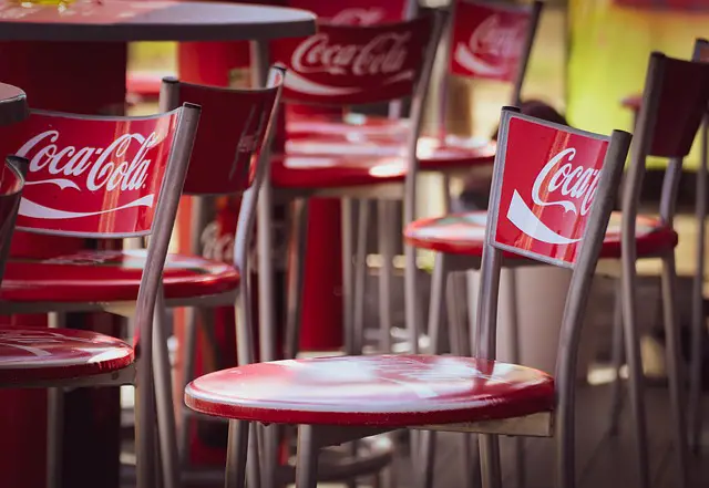 Chairs with Coca-Cola branding