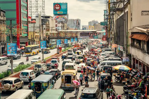 Street traffic in Manila.